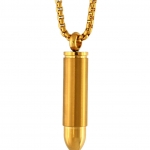 Collar Caballero, Acero Inoxidable, Mod. «Bullet», Dorado