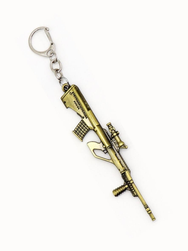 LLAVERO METAL MOD. METRALLETA-II-01, DORADO_01