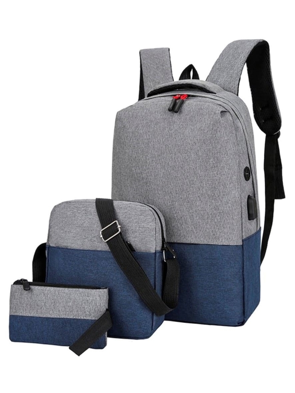 SET MOCHILA MOD. POSH, PLOMO_01