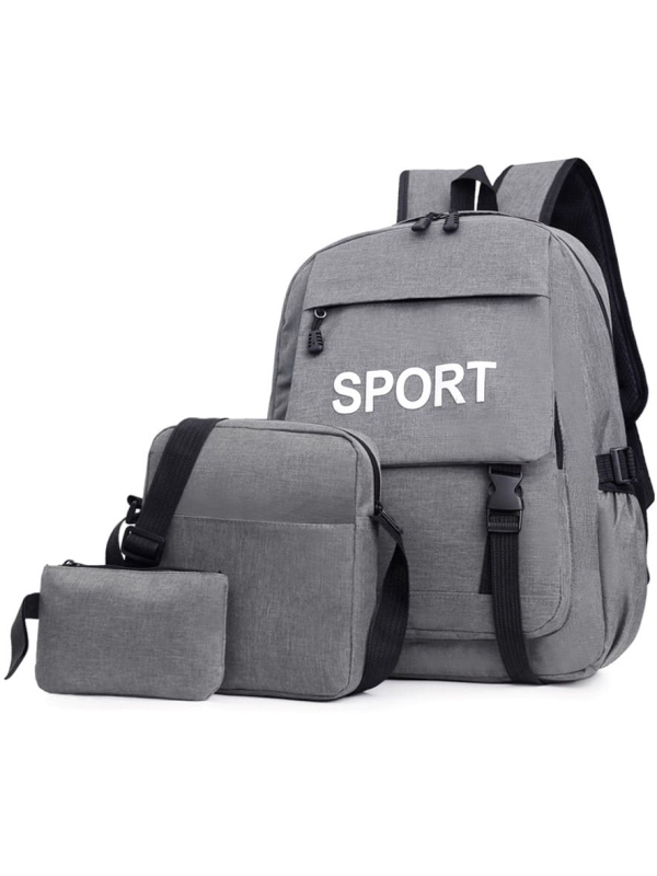 SET MOCHILA MOD. SPORTY, PLOMO_01