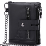 Billetera Cuero Genuino, Hombre, Mod. «Country», Negro